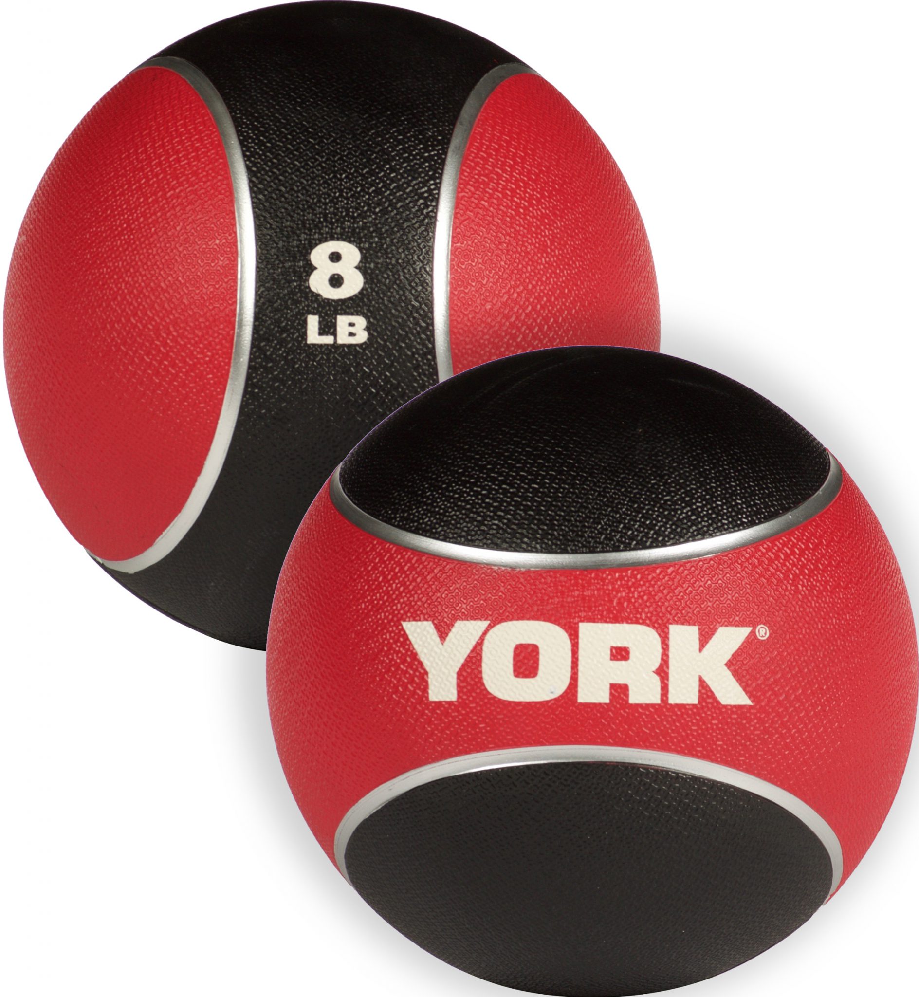 New York 8lb. 2 Tone Medicine Rubber Ball- Red Freeweights & Accessories