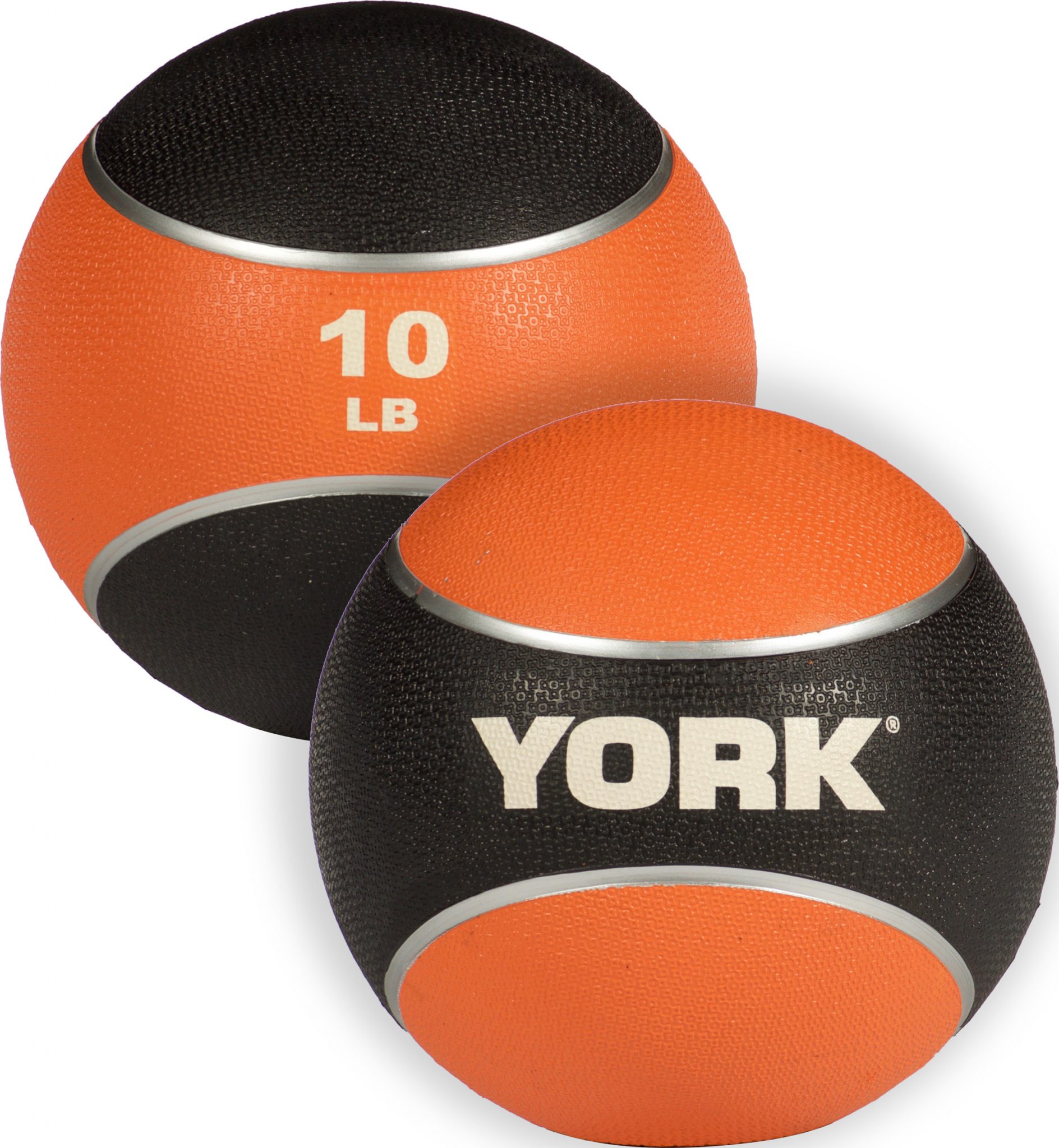 New York 10lb. 2 Tone Medicine Rubber Ball- Orange Freeweights & Accessories