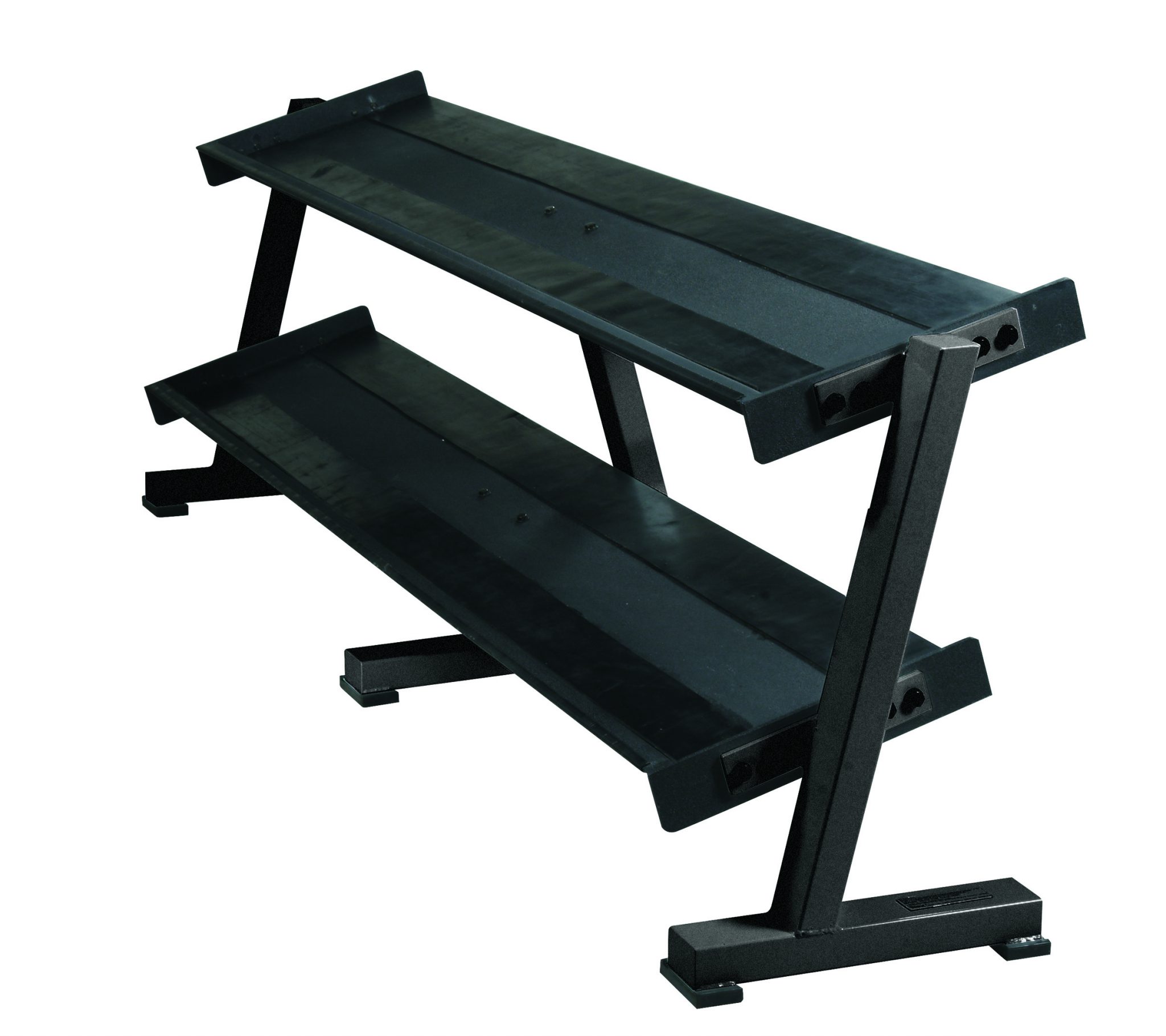 New York 2 - Tier Tray Dumbbell Rack - Black Freeweights & Accessories