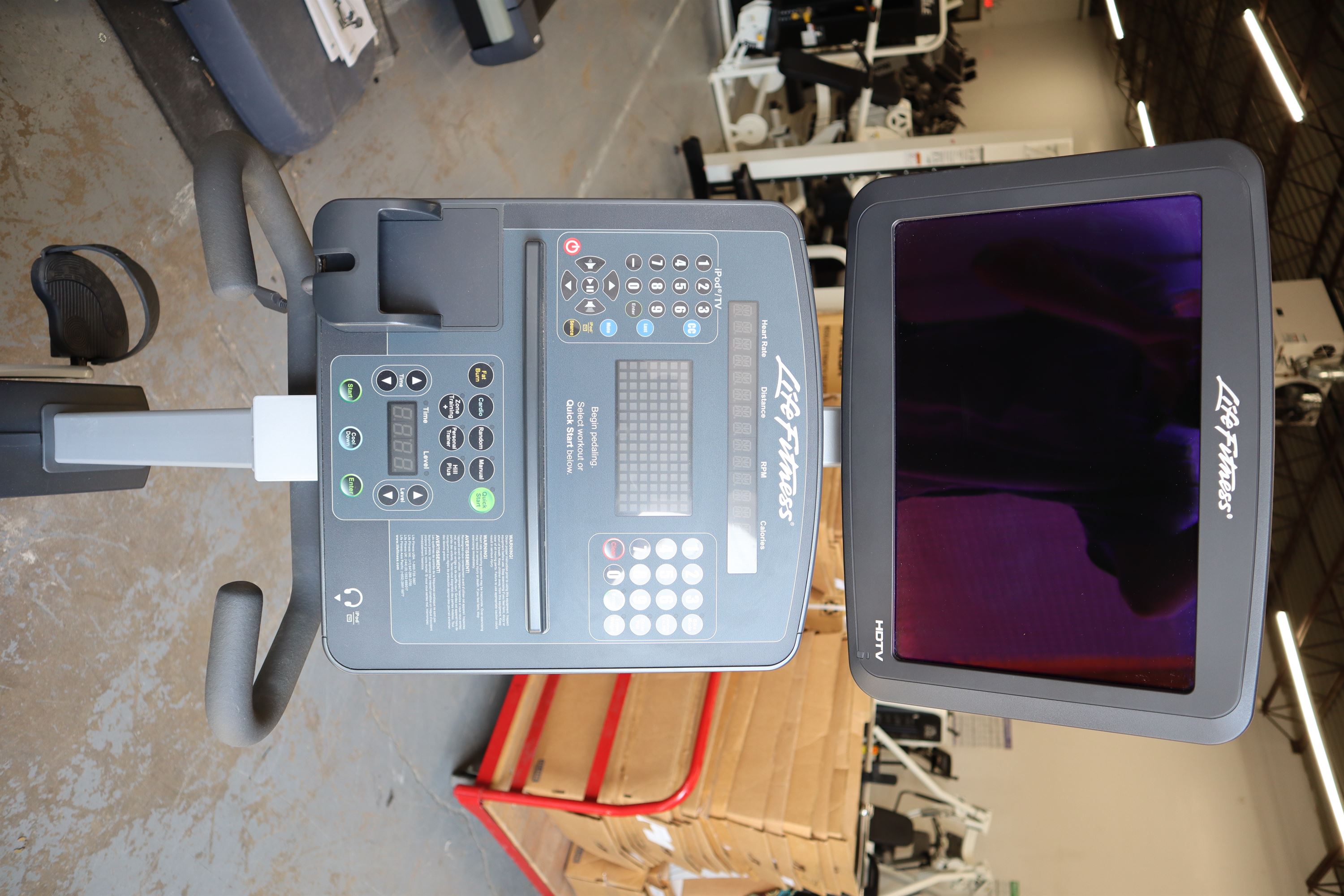 Used Life Fitness CLSR Club Series Integrity w TV CLI118 Recumbent Stationary Bike