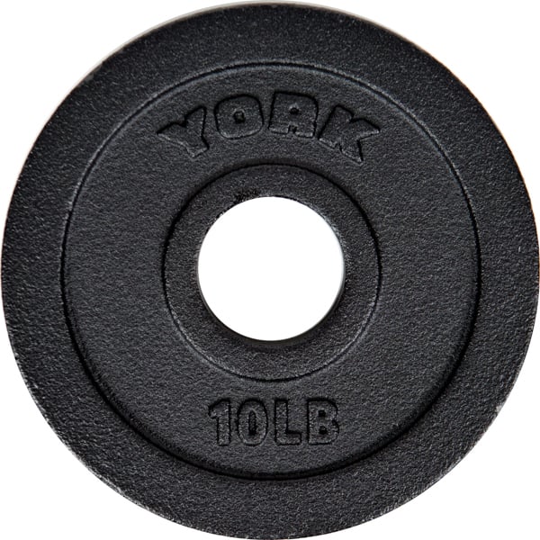 New York 10 lbs. Intl Cast Iron Olympic Plate - Black - **PAIRS ONLY** Freeweights & Accessories