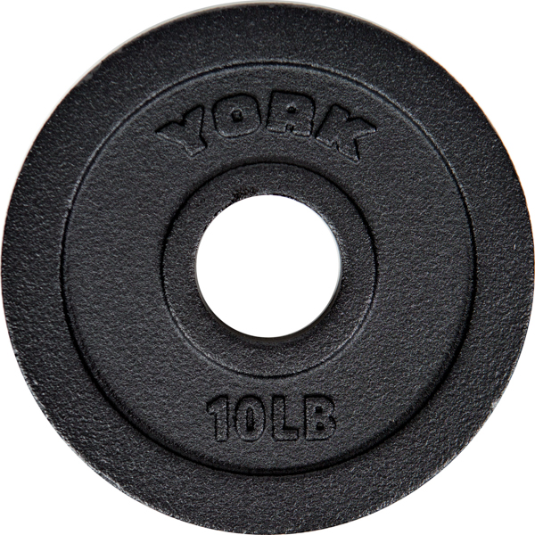 New York 10 lbs. Intl Cast Iron Olympic Plate - Black - **PAIRS ONLY** Freeweights & Accessories