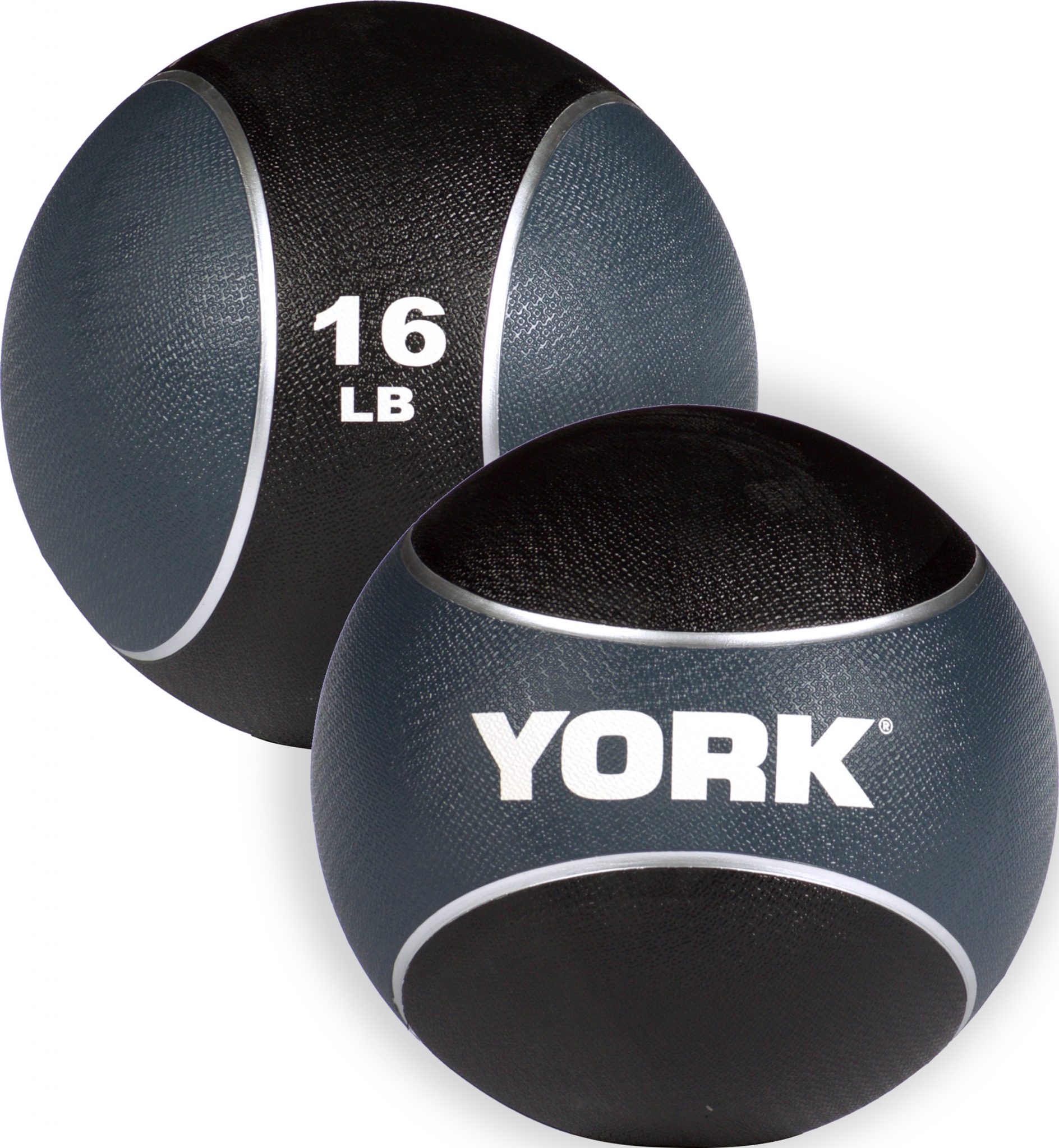 New York 16lb. 2 Tone Medicine Rubber Ball- Navy Blue Freeweights & Accessories