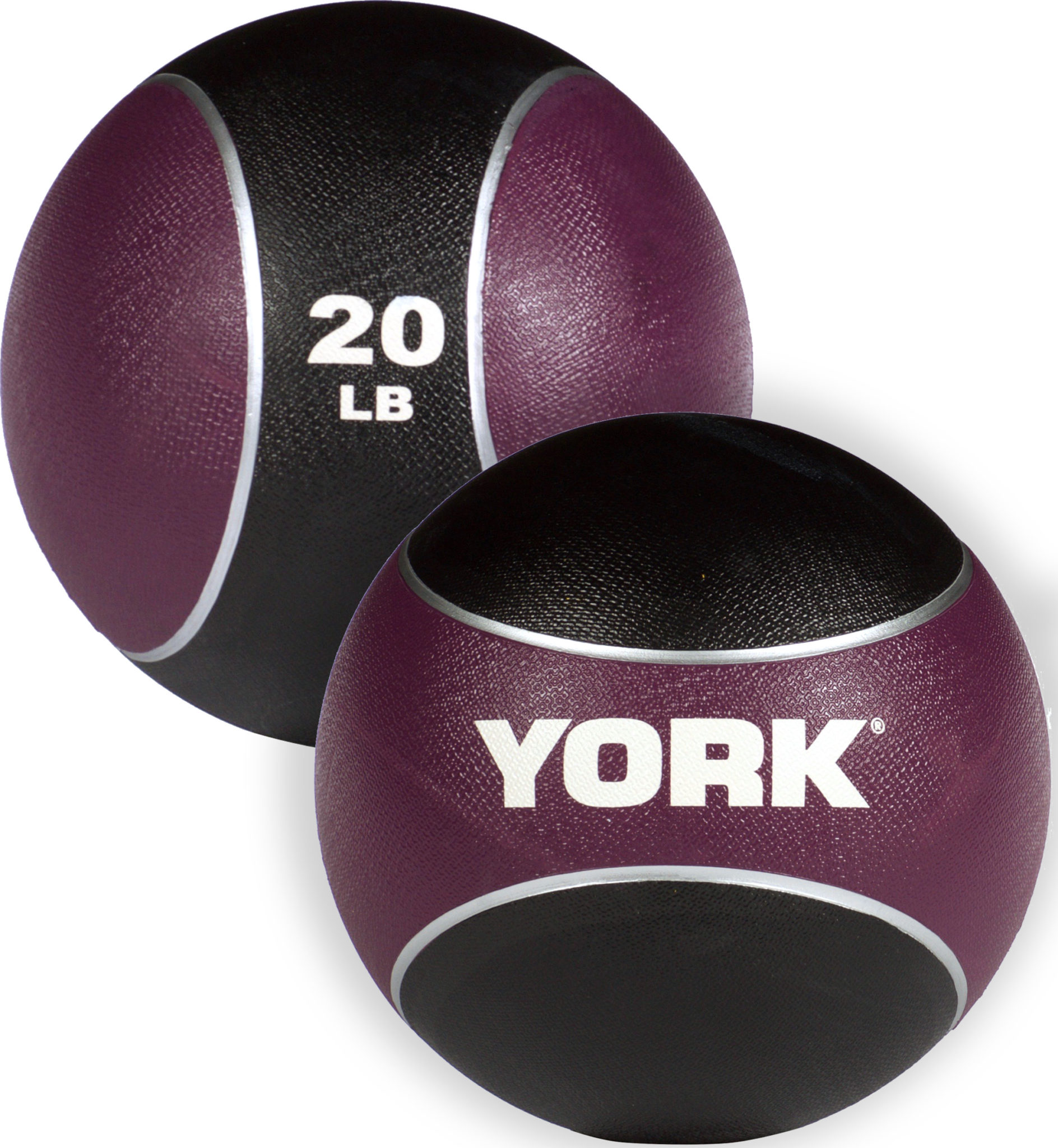 New York 20lb. 2 Tone Medicine Rubber Ball- Purple Freeweights & Accessories