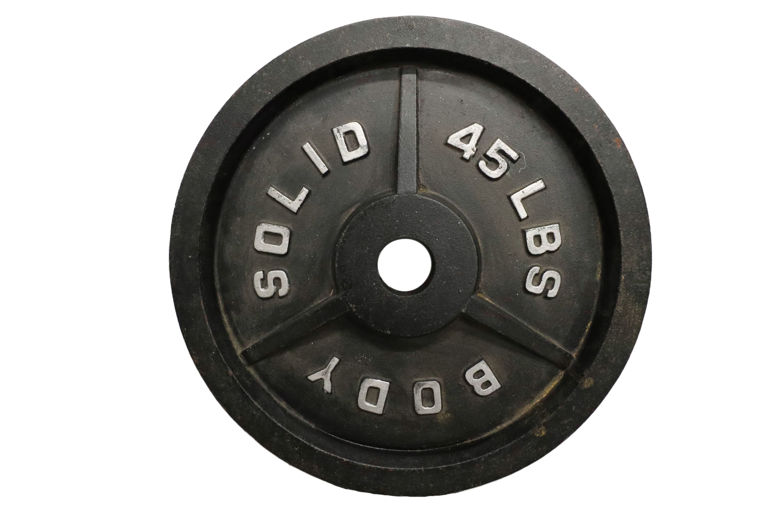 Used Body-Solid 45lb Olympic Plate Weight Freeweights & Accessories