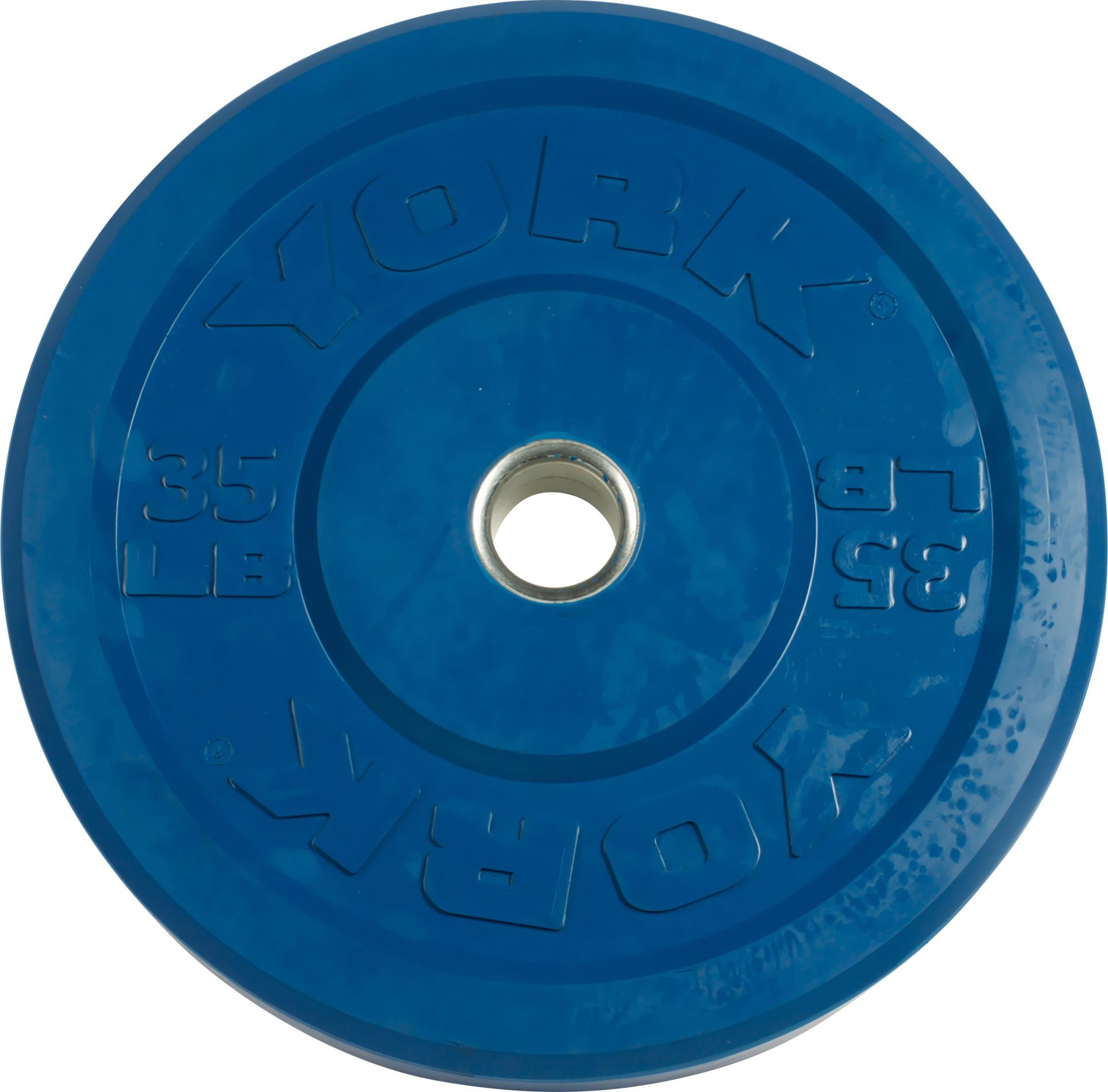 New York YORK USA 35 lb Blue Rubber Training Bumper Plate Freeweights & Accessories