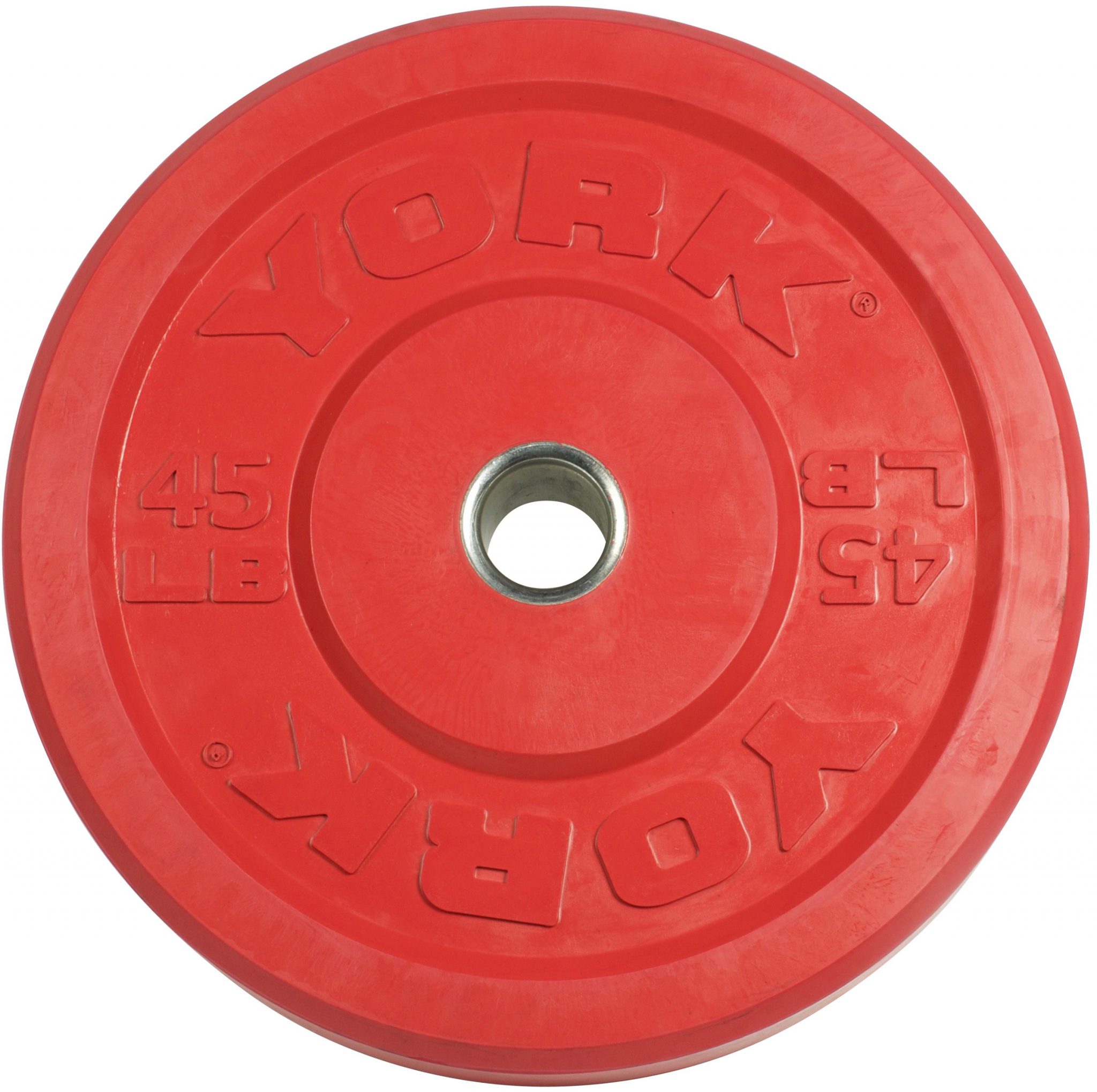 New York YORK USA 45 lb Red Rubber Training Bumper Plate Freeweights & Accessories