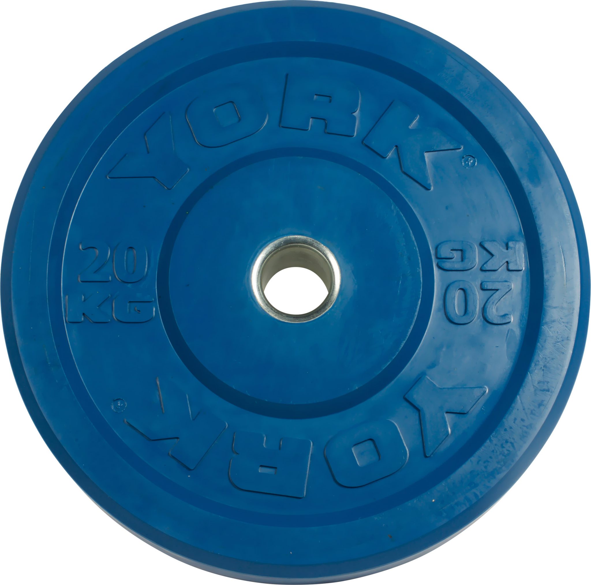 New York YORK USA 20 KG Blue Rubber Training Bumper Plate Freeweights & Accessories