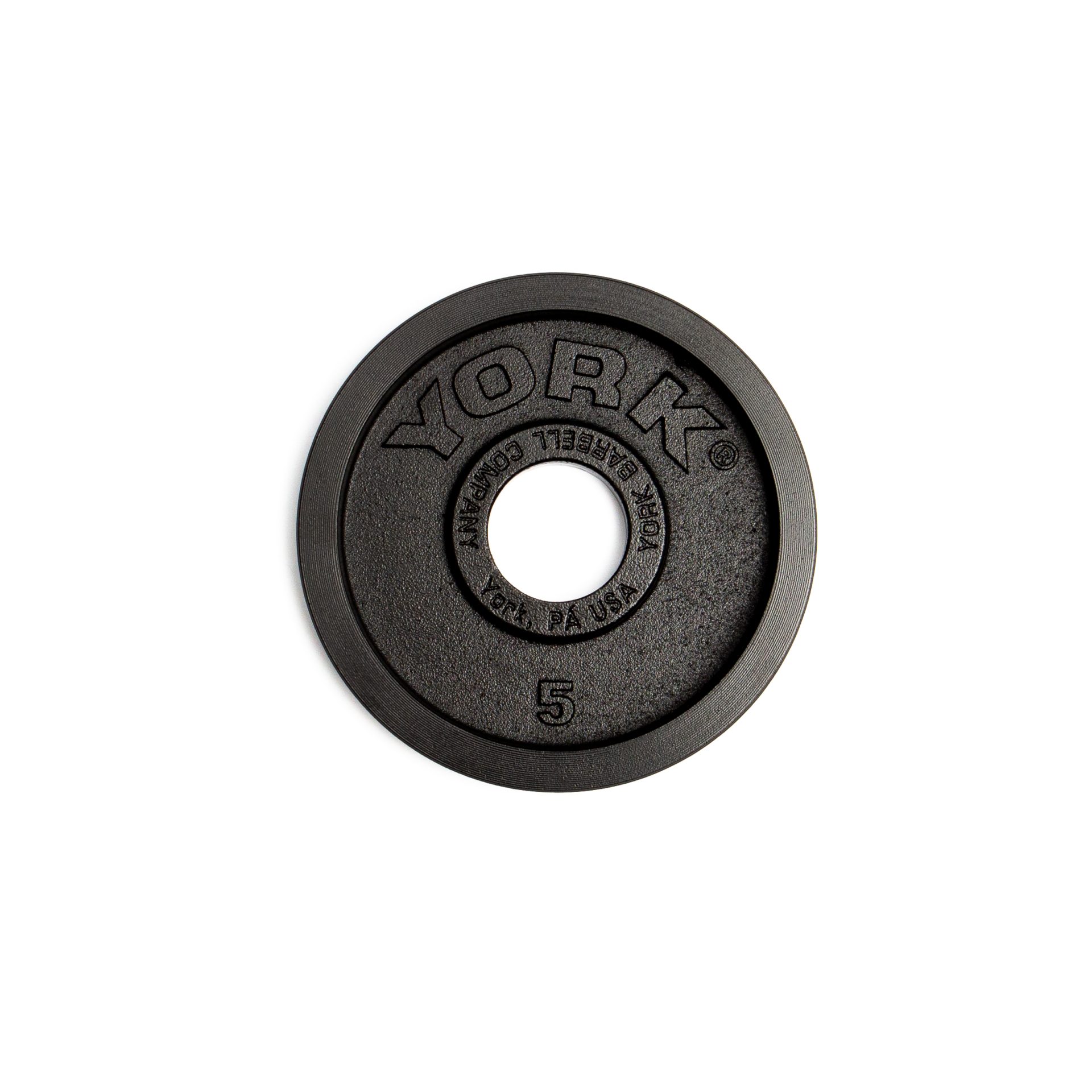 New York 5 lb YORK 2 Legacy Cast Iron Precision Milled Olympic Plate - **PAIRS ONLY** Freeweights & Accessories