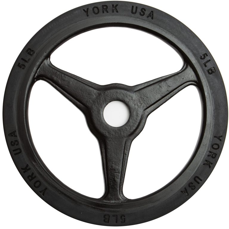 New York Bumper Grip 5 lb Cast Aluminum Milled Plate - Black Freeweights & Accessories