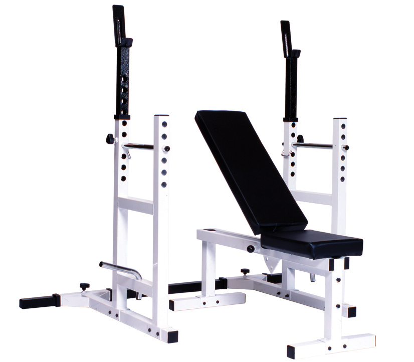 New York Pro Series 209 With 205 FI Bench plus 204 Cage Attachment Freeweights & Accessories