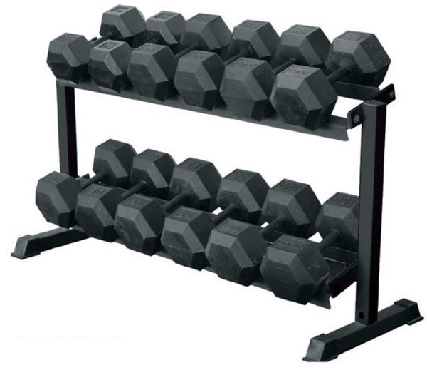 New York 2-Tier Pro-Hex Rack - Black Freeweights & Accessories