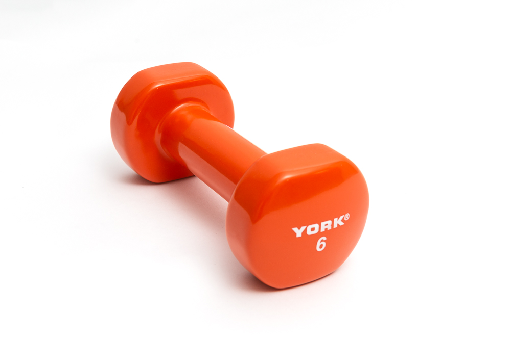 New York 6 lb Vinyl Fitbell - Orange Freeweights & Accessories