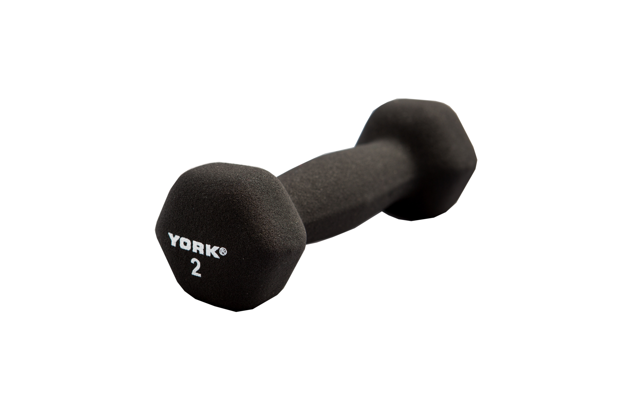 New York 2 lb Neoprene Hexagon Fitbell w/ Cast Ergo Handle - Black Freeweights & Accessories