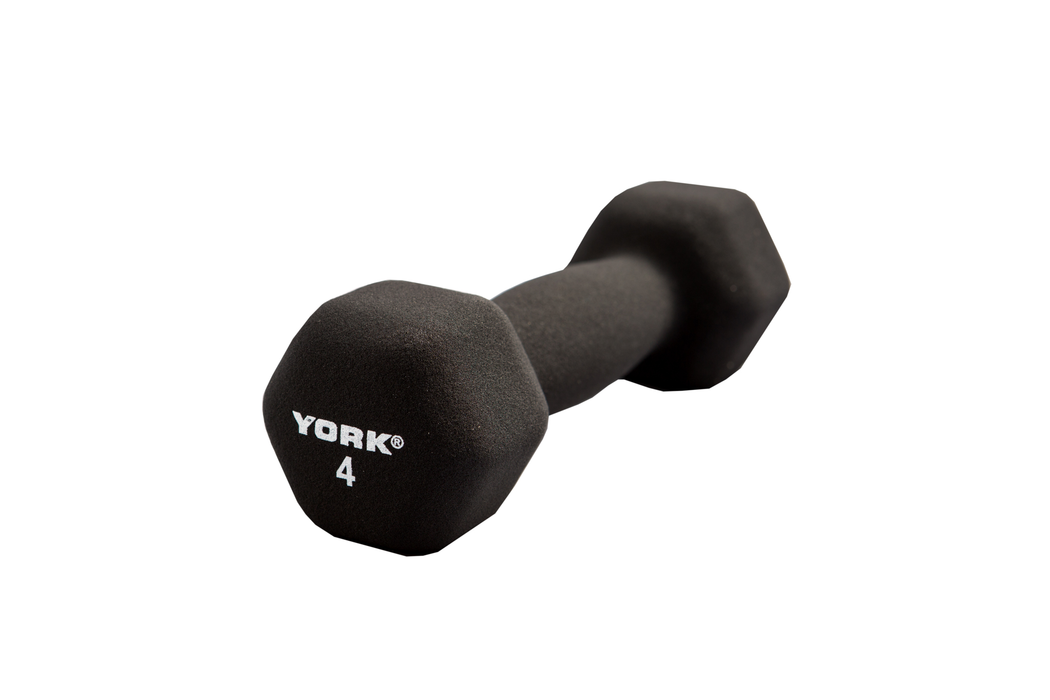 New York 4 lb Neoprene Hexagon Fitbell w/ Cast Ergo Handle - Black Freeweights & Accessories