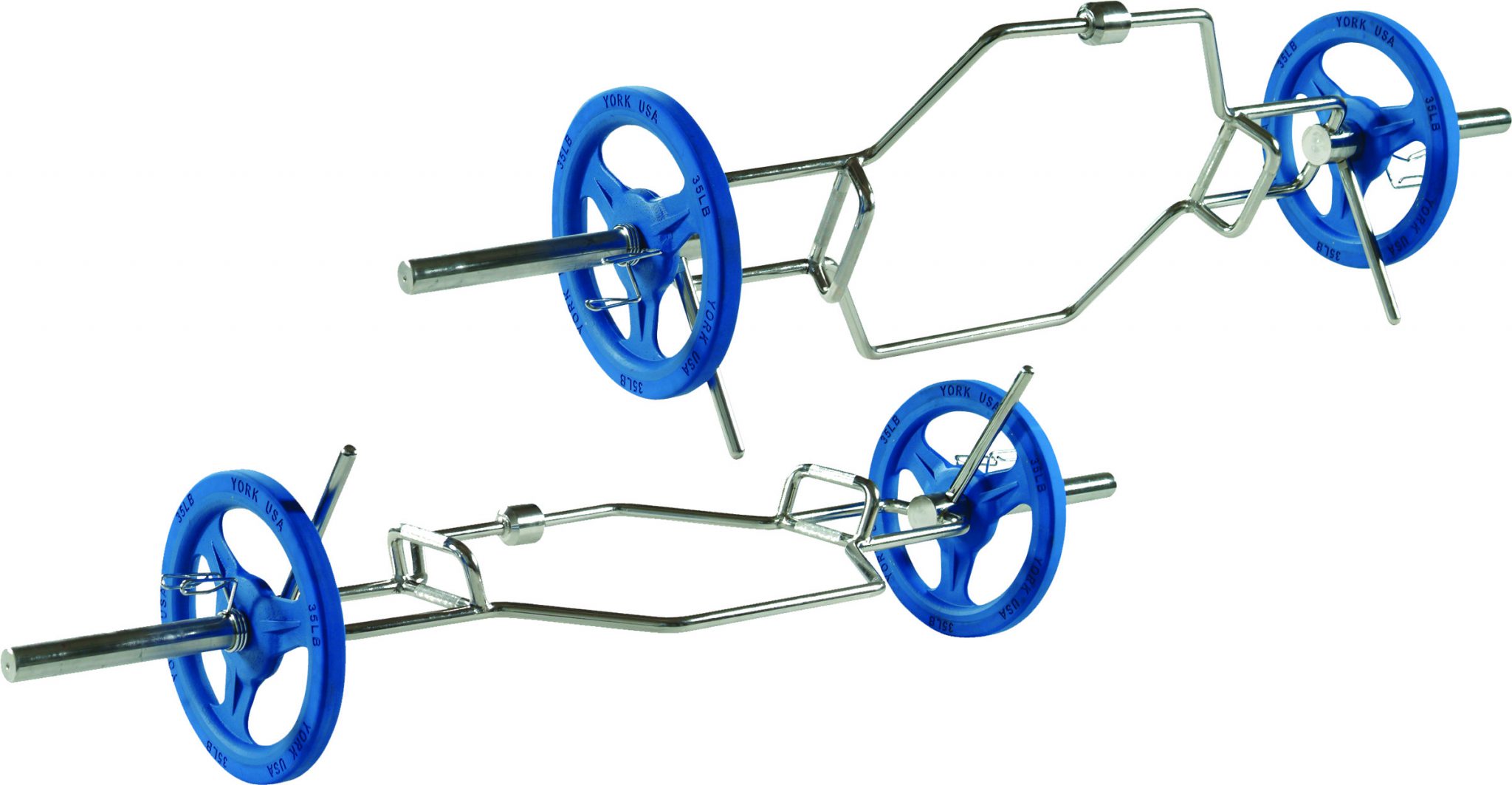 New York Intl. Multi-Hex Dead Lift/ Shrug Bar w/ Hi-Lo Handles & Rock & Rack Freeweights & Accessories