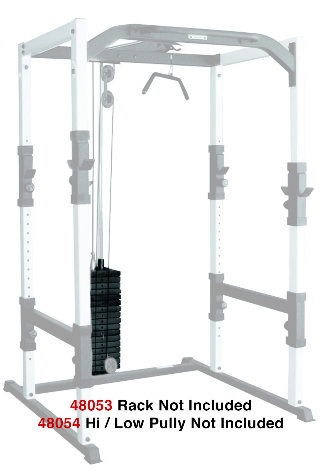 New York 200 lb Weight Stack Conversion Kit for Power Cage and Lat Machine Freeweights & Accessories