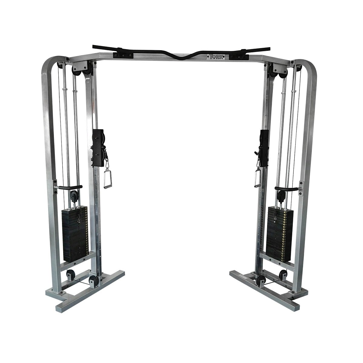 New York ST Functional Cable Crossover - Silver          200 lb weight stack x 2 Freeweights & Accessories