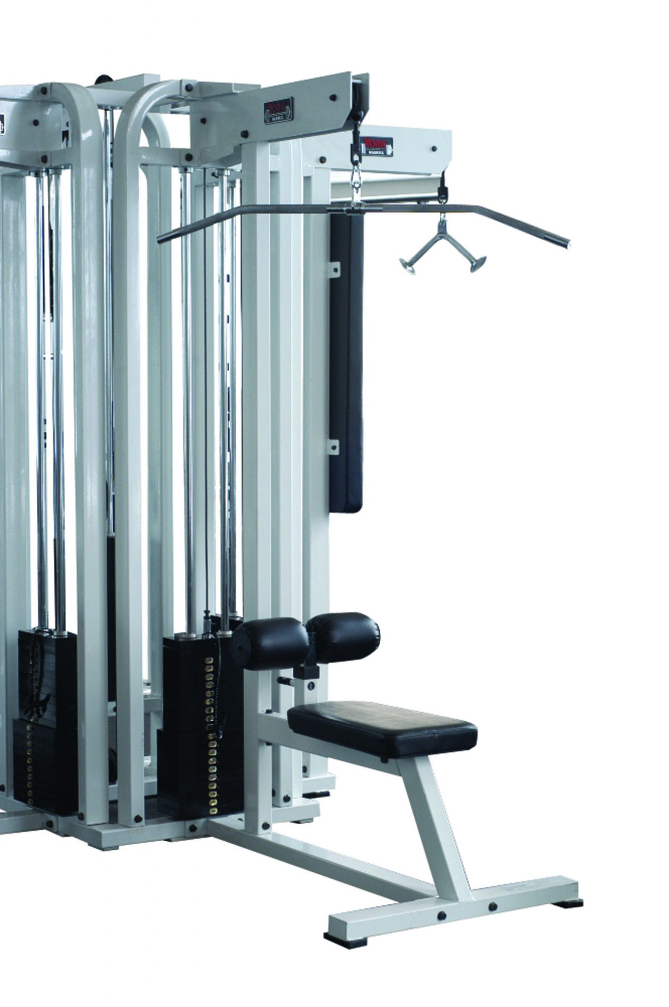 New York ST Lat Pulldown - White                                 250 lb weight stack Freeweights & Accessories