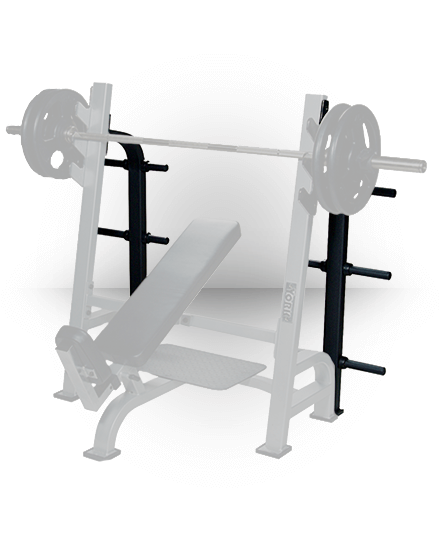 New York ST Optional Weight Storage - White   fits Olympic Flat, Incline and Decline Benches w/Gun Racks Freeweights & Accessories