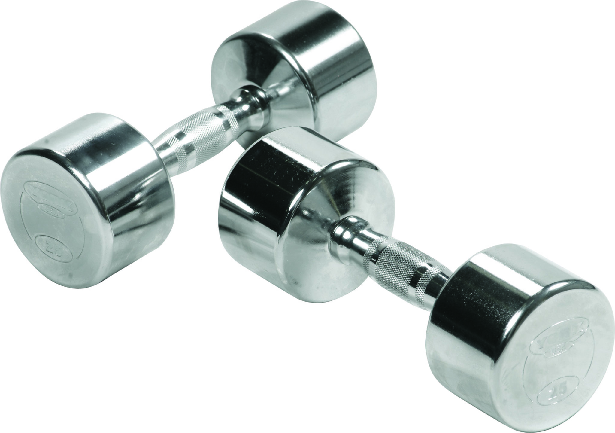 New York 5 lb Professional Chrome Dumbbell w/ Ergo Grip (Solid Steel) Freeweights & Accessories