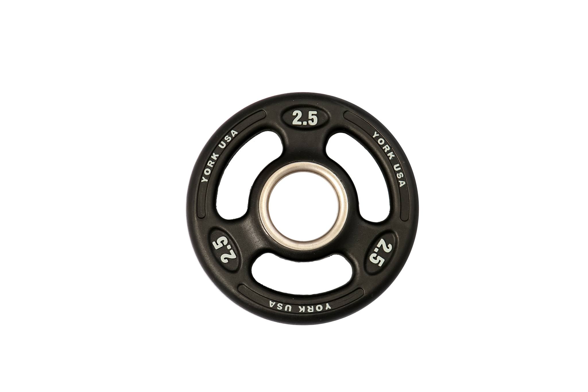 New York ISO-GRIP 2.5 lb Rubber Encased Steel Composite Olympic Grip Plate - Black - **PAIRS ONLY** Freeweights & Accessories