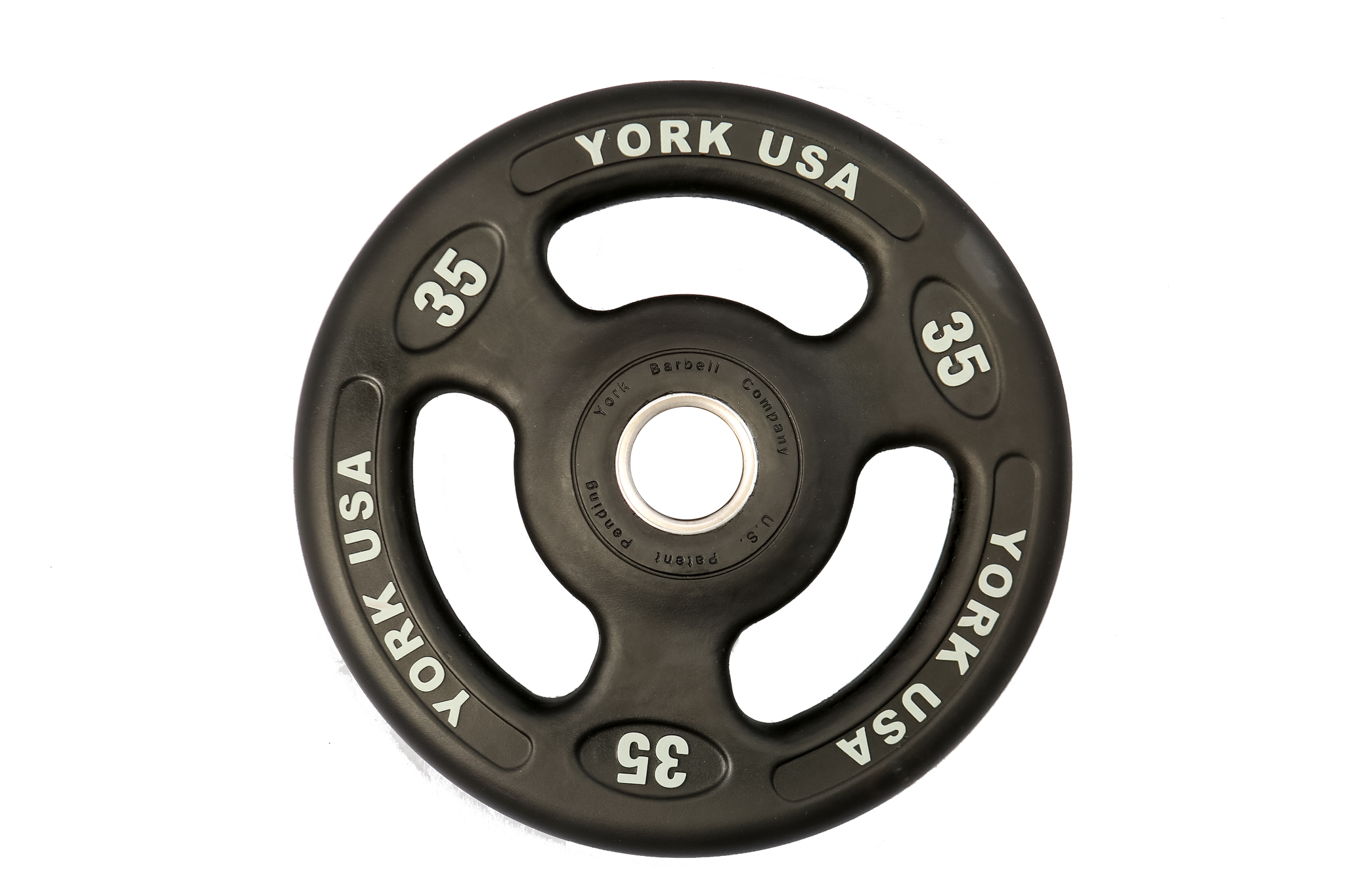 New York 35 lb YORK ISO-Grip Urethane Plate - Black Freeweights & Accessories